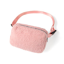 Load image into Gallery viewer, Nollia Cozy Sherpa Waist Bag in pink
