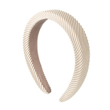 Load image into Gallery viewer, Nollia beige twill ribbed padded headband

