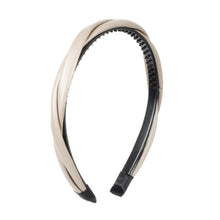 Load image into Gallery viewer, Nollia beige vegan leather twist headband
