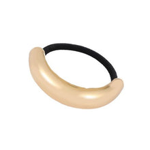 Load image into Gallery viewer, Nollia gold metal dome hair tie on white background
