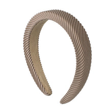 Load image into Gallery viewer, Nollia headband taupe twill ribbed padded 
