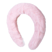 Load image into Gallery viewer, Nollia pink faux fur headband winter fashion 
