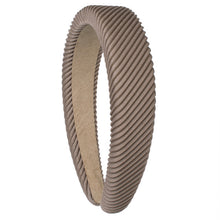 Load image into Gallery viewer, Nollia taupe twill ribbed padded headband side view
