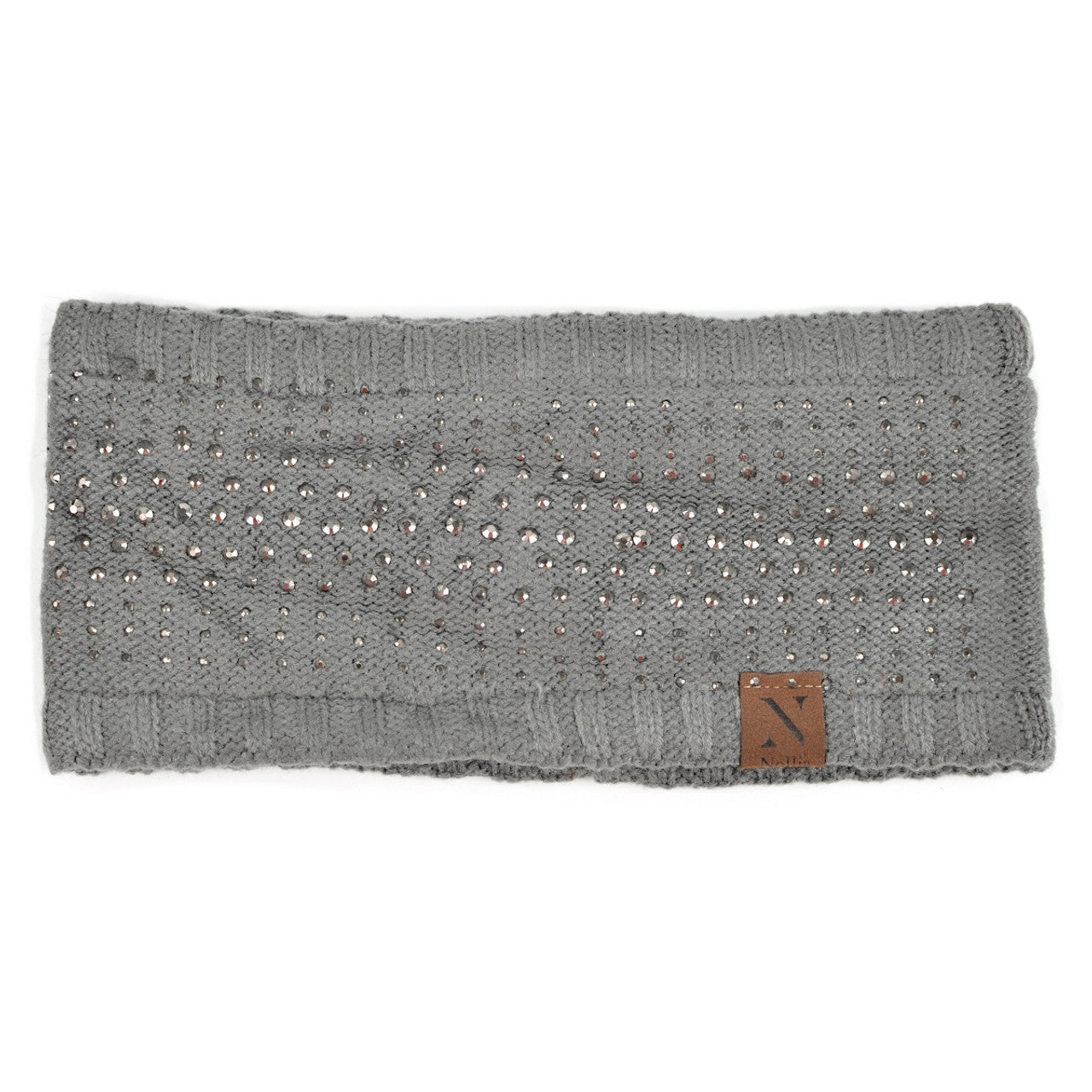 Nollia women's knit headband ear warmer in gray 