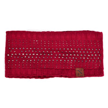 Load image into Gallery viewer, Nollia women&#39;s knit headband ear warmer in red
