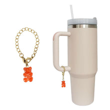 Load image into Gallery viewer, Orange gummy bear keychain-style charm for drinkware
