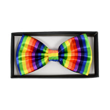 Load image into Gallery viewer, Rainbow striped bow tie in gift box
