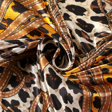 Load image into Gallery viewer, Satin Polyester Leopard Baroque Print Scarf
