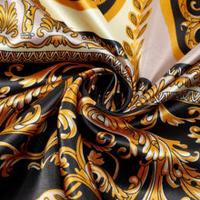 Load image into Gallery viewer, Satin Polyester Rococo Print Scarf
