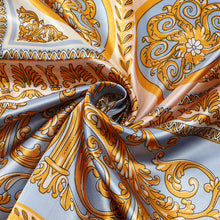 Load image into Gallery viewer, Satin Polyester Rococo Print Scarf
