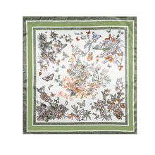 Load image into Gallery viewer, Satin Polyester Butterfly Floral Print Scarf
