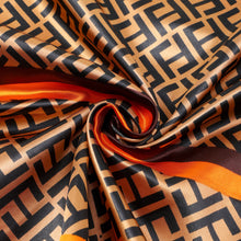 Load image into Gallery viewer, Satin Polyester Monogram Print Scarf
