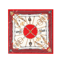 Load image into Gallery viewer, Satin Polyester Baroque Chain Print Scarf
