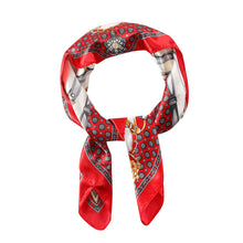Load image into Gallery viewer, Satin Polyester Baroque Chain Print Scarf
