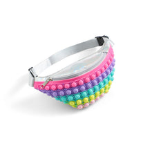 Load image into Gallery viewer, Silicon push pop fanny pack in hot pink with adjustable strap
