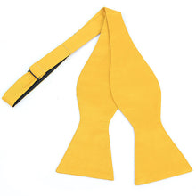 Load image into Gallery viewer, Silk satin freestyle bow tie in classic yellow
