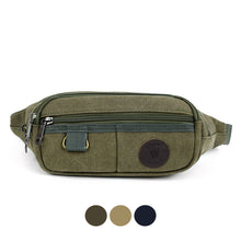 Load image into Gallery viewer, Tactical fanny pack with three zippered compartments with color swatch
