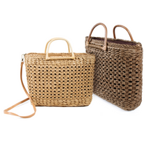 Load image into Gallery viewer, Ladies Straw Rattan Basket Crossbody Bag
