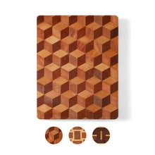 Load image into Gallery viewer, Handcrafted 3D Checkered Acacia Wood Cutting Board
