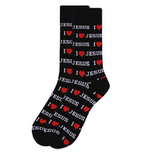 Load image into Gallery viewer, Men's "I Love Jesus" Novelty Socks
