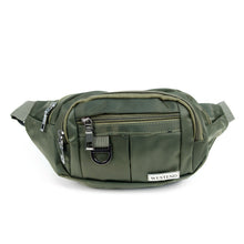 Load image into Gallery viewer, olive tactical fanny pack zipped front view
