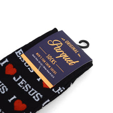 Load image into Gallery viewer, Men's "I Love Jesus" Novelty Socks
