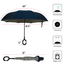 Load image into Gallery viewer, Umbrella - Leopard print Double Layer Inverted
