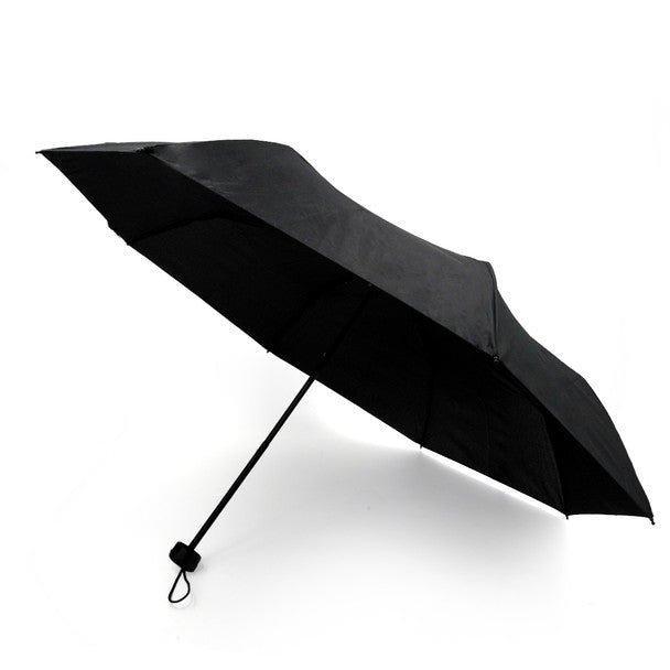 Parquet Compact Solid Black Travel Umbrella – Auto-Open, 12
